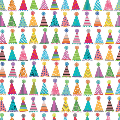 Party Hats - Gift Wrap - Ream Gift Wrap Roll (30" x 833 ft.)