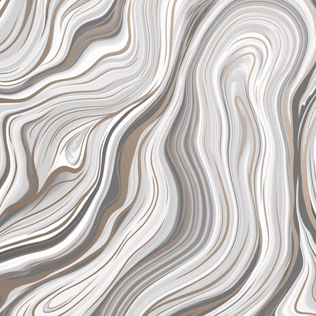 Marbleized Silver - Gift Wrap - Roll (30" x 5 ft.)
