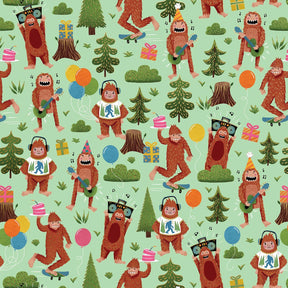 Bigfoot Party - Gift Wrap - Roll (30" x 5 ft.)