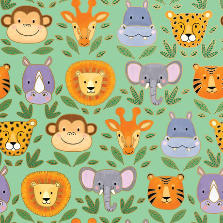 Jungle Animals - Gift Wrap - Roll (30" x 5 ft.)