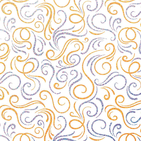Gold Silver Swirls - Gift Wrap - Roll (30" x 5 ft.)