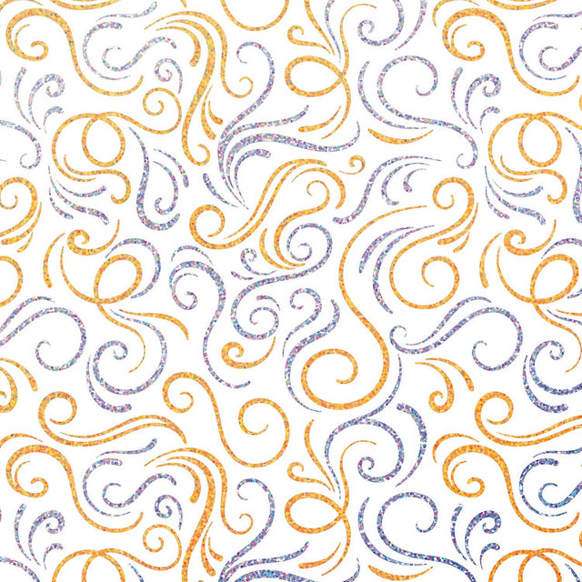 Gold Silver Swirls - Gift Wrap - Roll (30" x 5 ft.)
