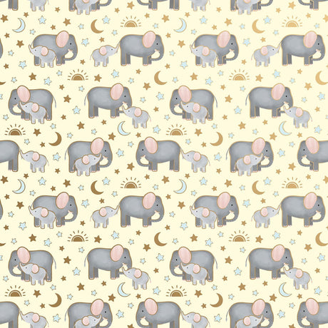Baby Elephants - Gift Wrap - Roll (30" x 5 ft.)