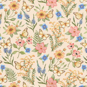 Butterfly Floral - Gift Wrap - Roll (30" x 5 ft.)