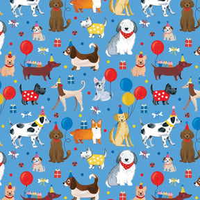 Party Dogs Wrapping Paper — primary image
