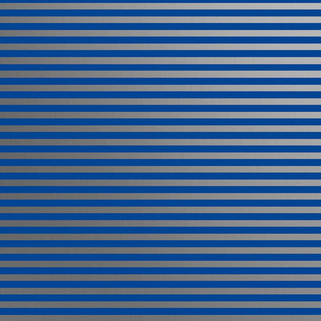 Blue Silver Stripe - Gift Wrap - Roll (30" x 5 ft.)