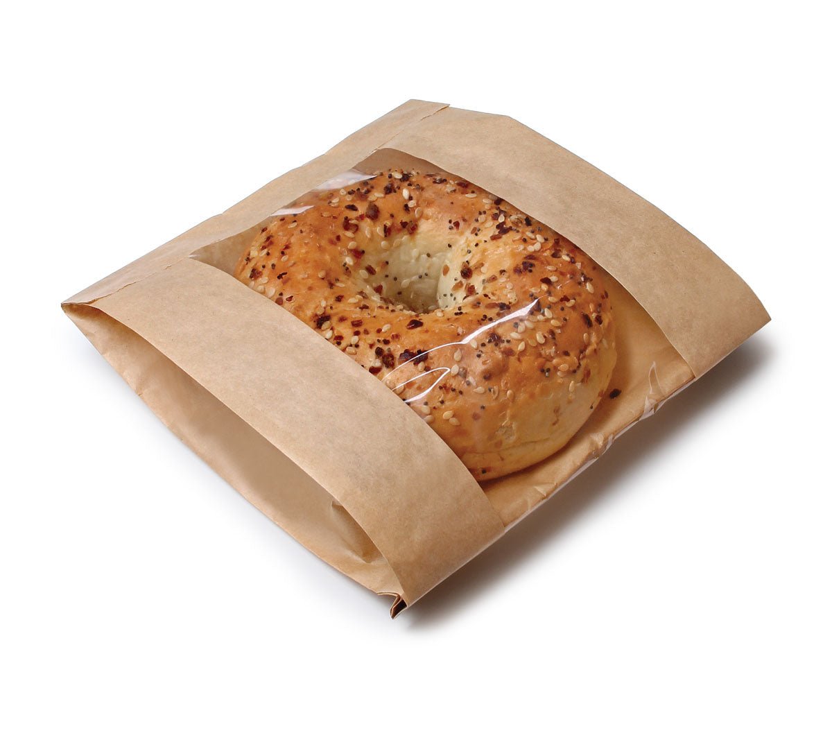 Duro Bag EcoCraft Grease Resistant Single Serve Window Bag, 6.5 x 2 x 8.5 in (QTY 500), SKU 300116