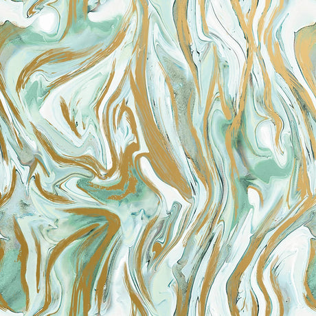 Marbleized Mint - Gift Wrap - Roll (30" x 5 ft.)