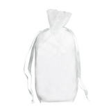 White - Cardboard Bottom Organza Bag - 5-1/2 x 8"