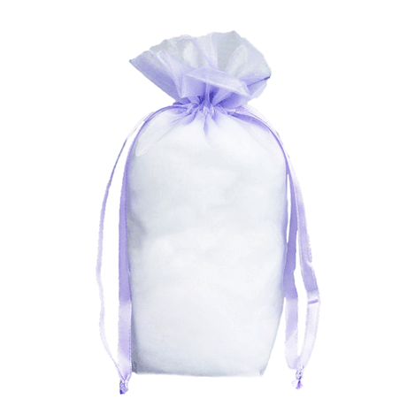 Lavender - Cardboard Bottom Organza Bag - 5 x 2-1/2 x 8""