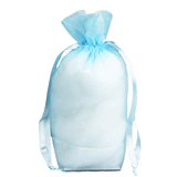 Light Blue - Cardboard Bottom Organza Bag - 5 x 2-1/2 x 8""