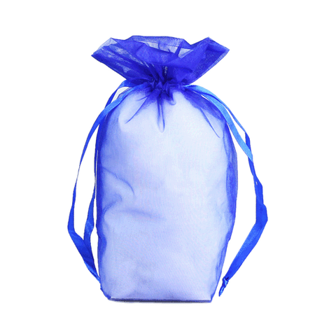 Royal Blue - Cardboard Bottom Organza Bag - 5 x 2-1/2 x 8""