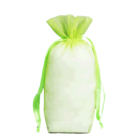 Mint - Cardboard Bottom Organza Bag - 5 x 2-1/2 x 8""
