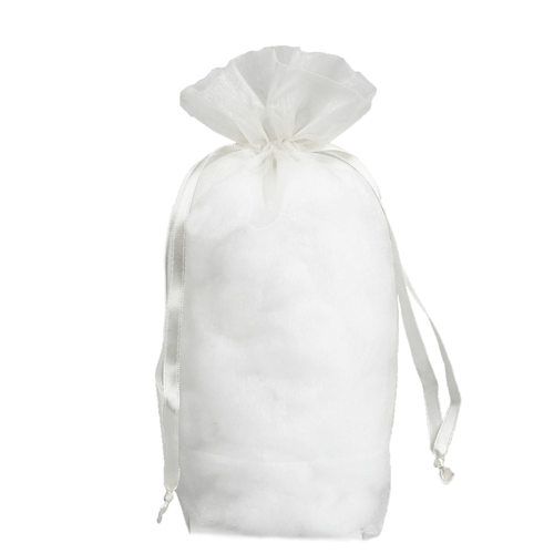 White - Cardboard Bottom Organza Bag - 8 x 10"