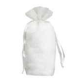 White - Cardboard Bottom Organza Bag - 8 x 4 x 10"