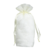 Ivory - Cardboard Bottom Organza Bag - 6 x 3 x 9-1/2"