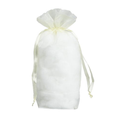 Ivory - Cardboard Bottom Organza Bag - 6 x 3 x 9-1/2"
