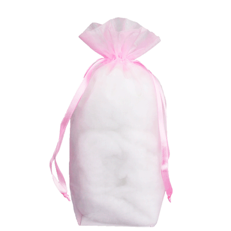 Pink - Cardboard Bottom Organza Bag - 6 x 3 x 9-1/2"
