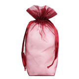 Burgundy - Cardboard Bottom Organza Bag - 6 x 3 x 9-1/2"
