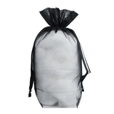 Black - Cardboard Bottom Organza Bag - 6 x 3 x 9-1/2"