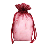 Burgundy - Cardboard Bottom Organza Bag - 8 x 10"