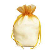 Gold - Cardboard Bottom Organza Bag - 8 x 4 x 10"