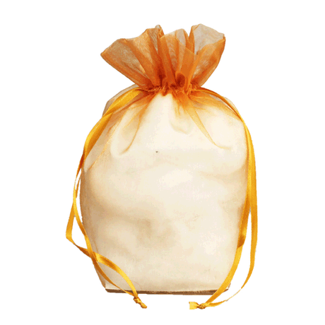 Orange - Cardboard Bottom Organza Bag - 8 x 4 x 10"