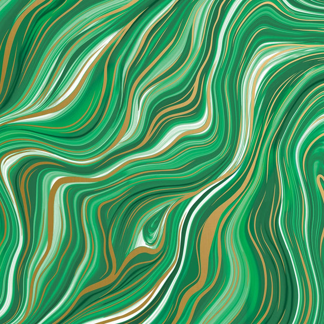 Marbleized Green - Gift Wrap - Roll (30" x 5 ft.)