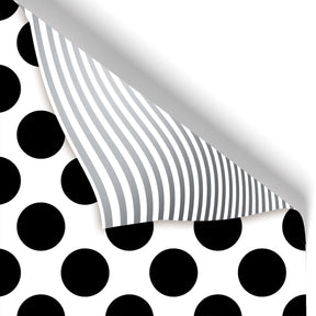 Two-Sided Black & Silver - Gift Wrap - Roll (30" x 5 ft.)