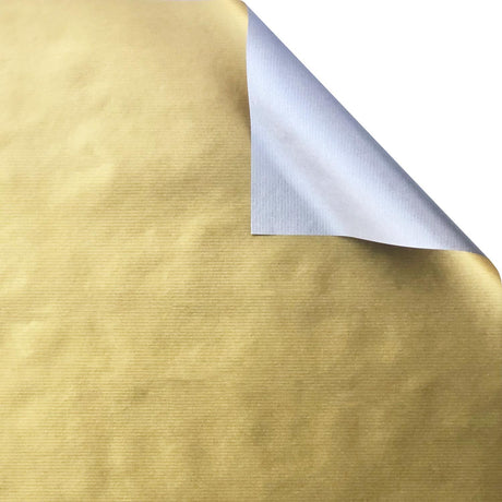 Two-Sided Gold & Silver Kraft - Gift Wrap - Roll (30" x 5 ft.)