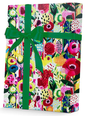Floral Collage - Gift Wrap - 1/2 Ream - Gift Wrap Roll (30" x 417 ft.)