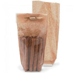 Clear/Kraft - Kraft Backed Hard Bottom Candy Bag - 3-1/4 x 2 x 12"