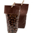 Clear/Brown - Kraft Backed Hard Bottom Candy Bag - 3-1/4 x 2 x 12"