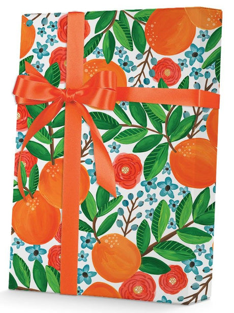 Mandarin Grove - Gift Wrap - 1/4 Ream - Gift Wrap Roll (24" x 208 ft.)
