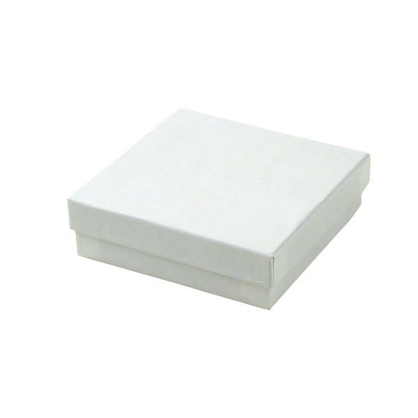 Clear Lid/White Swirl Base - Jewelry Box - 5-1/4 x 3-3/4 x 7/8"