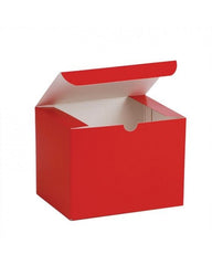 Gloss Holiday Red - 1 Piece Top Tuck Gift Box - 6 x 4-1/2 x 4-1/2"