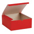 Gloss Holiday Red - 1 Piece Top Tuck Gift Box - 8 x 8 x 3-1/2"