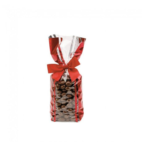 Wide Band True Red - Hard Bottom Candy Bag - 2-1/8 x 1-3/4 x 8-1/2"