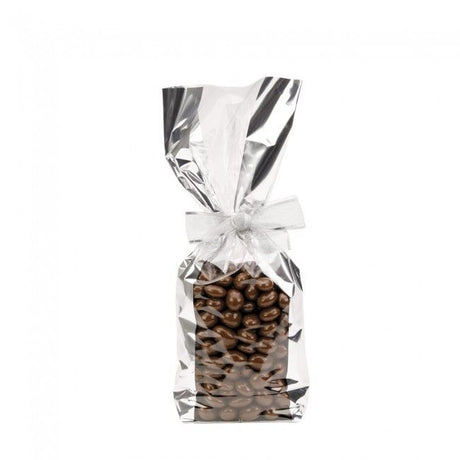 Wide Band Silver - Hard Bottom Candy Bag - 2-5/8 x 1-7/8 x 10-1/4"