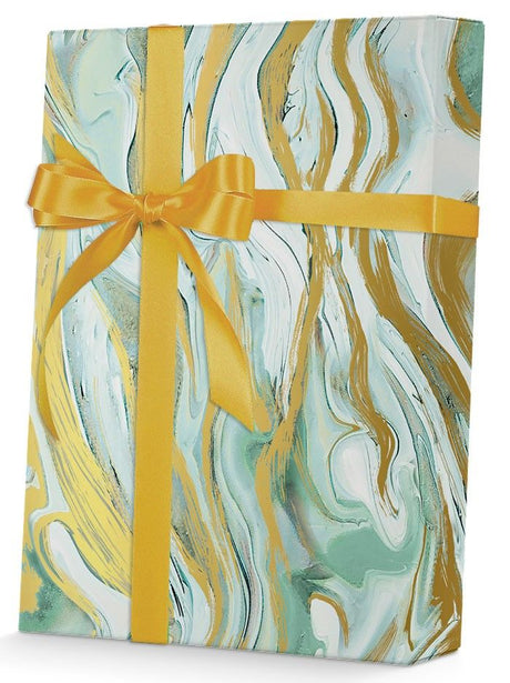 Marbleized Mint - Gift Wrap - 1/4 Ream - Gift Wrap Roll (24" x 208 ft.)