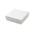 Clear Lid/White Swirl Base - Jewelry Box - 3-1/2 x 3-1/2 x 1"