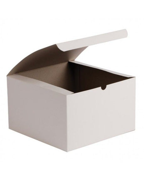 Gloss White - 1 Piece Top Tuck Gift Box - 8 x 8 x 3-1/2"