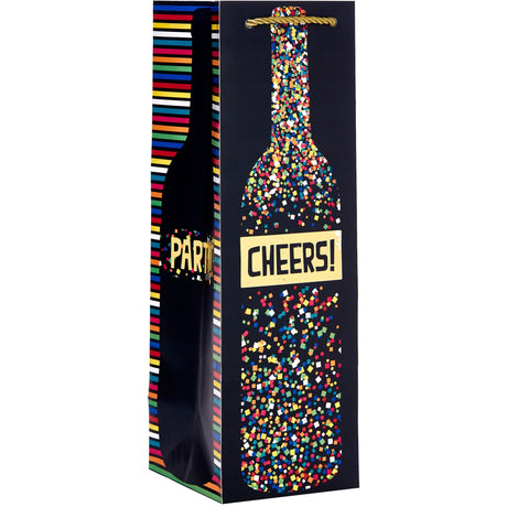Party Popper - Wine Bag - 4-1/2 x 4-1/2 x 14"