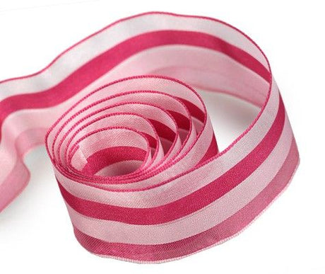 Light Pink / Pink - Beach Stripes Ribbon - 1-1/2" x 100 Yards
