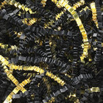 Black/Gold - Crinkle Cut Basket Shred - 10 lb Box