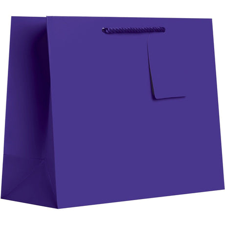 Matte Purple - Gift Bag w/Tag - 12-1/2 x 5 x 10"