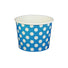 Polka Dot Blue - Ice Cream Cup - (12 oz) 4" Dia x 3" H