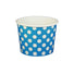 Polka Dot Blue - Ice Cream Cup - (16 oz) 4-3/8" Dia x 3-1/4" H