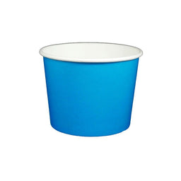 Solid Blue - Ice Cream Cup - (4 oz) 3" (Dia) x 1-15/16" H