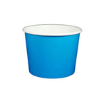 Solid Blue - Ice Cream Cup - (12 oz) 4" Dia x 3" H